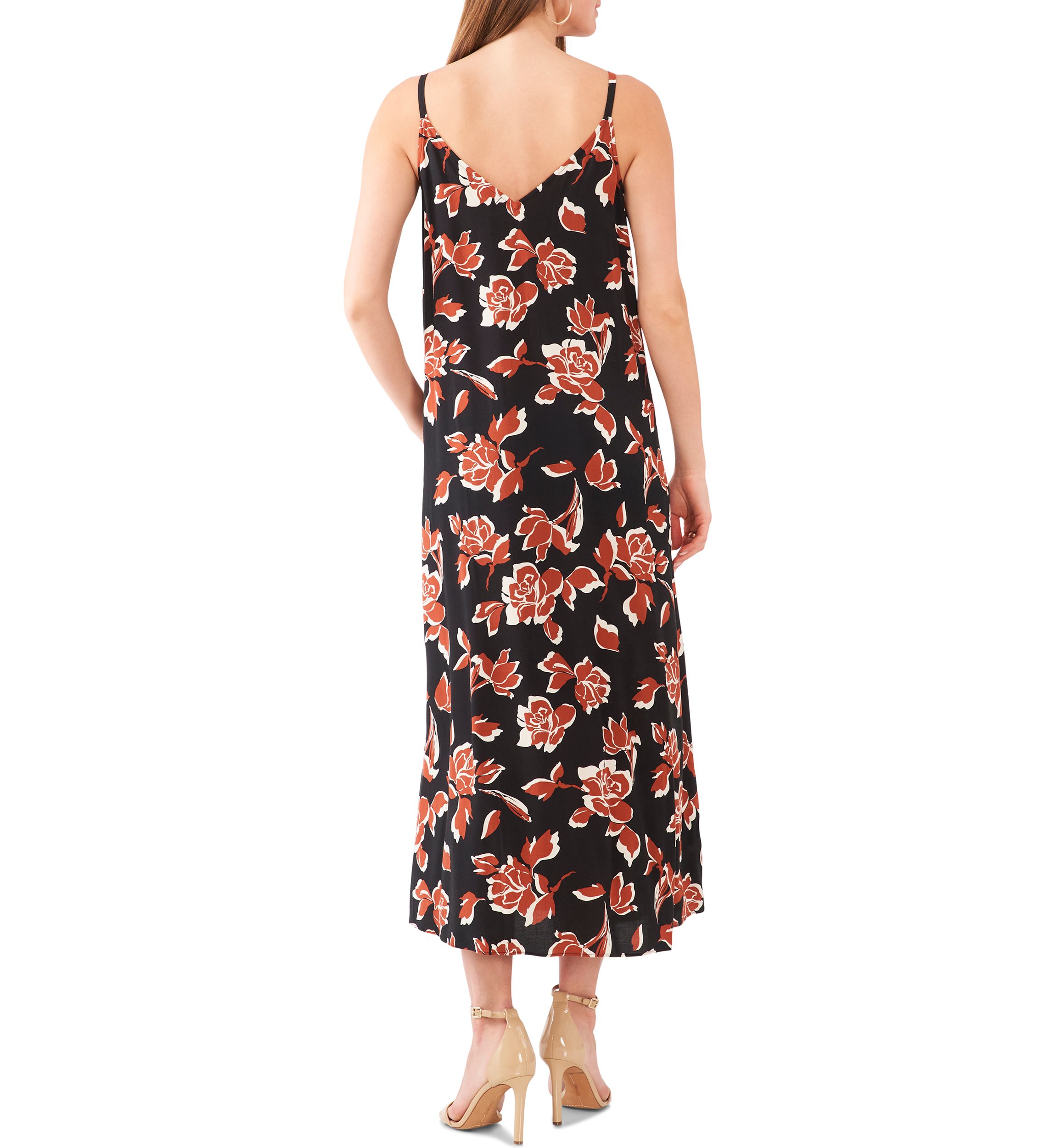 Womens Floral Printed Maxi Dress