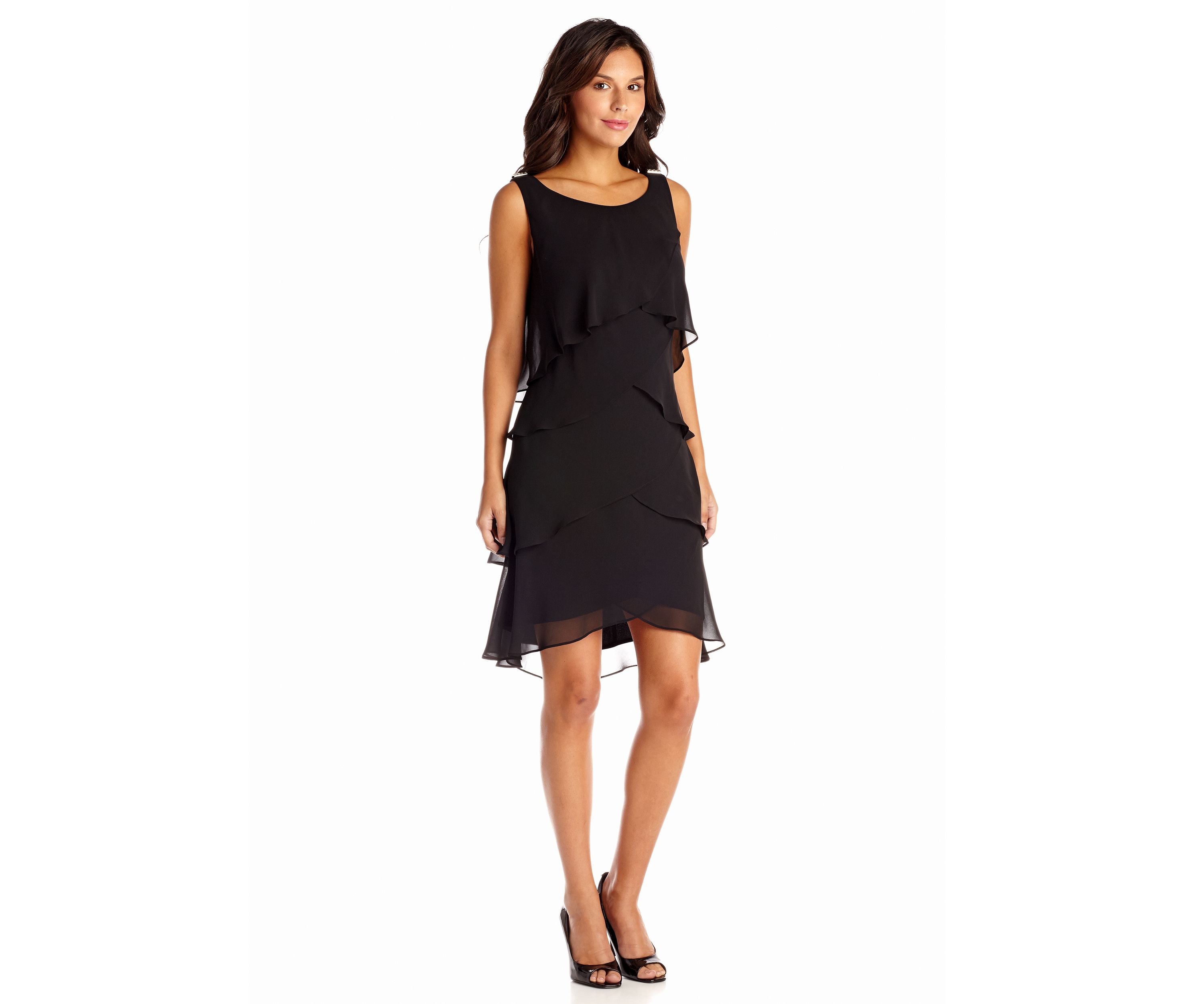 Chiffon Tulip Tier Dress with Barrel Pins