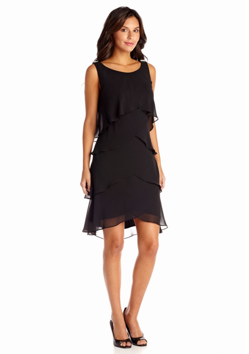 Chiffon Tulip Tier Dress with Barrel Pins