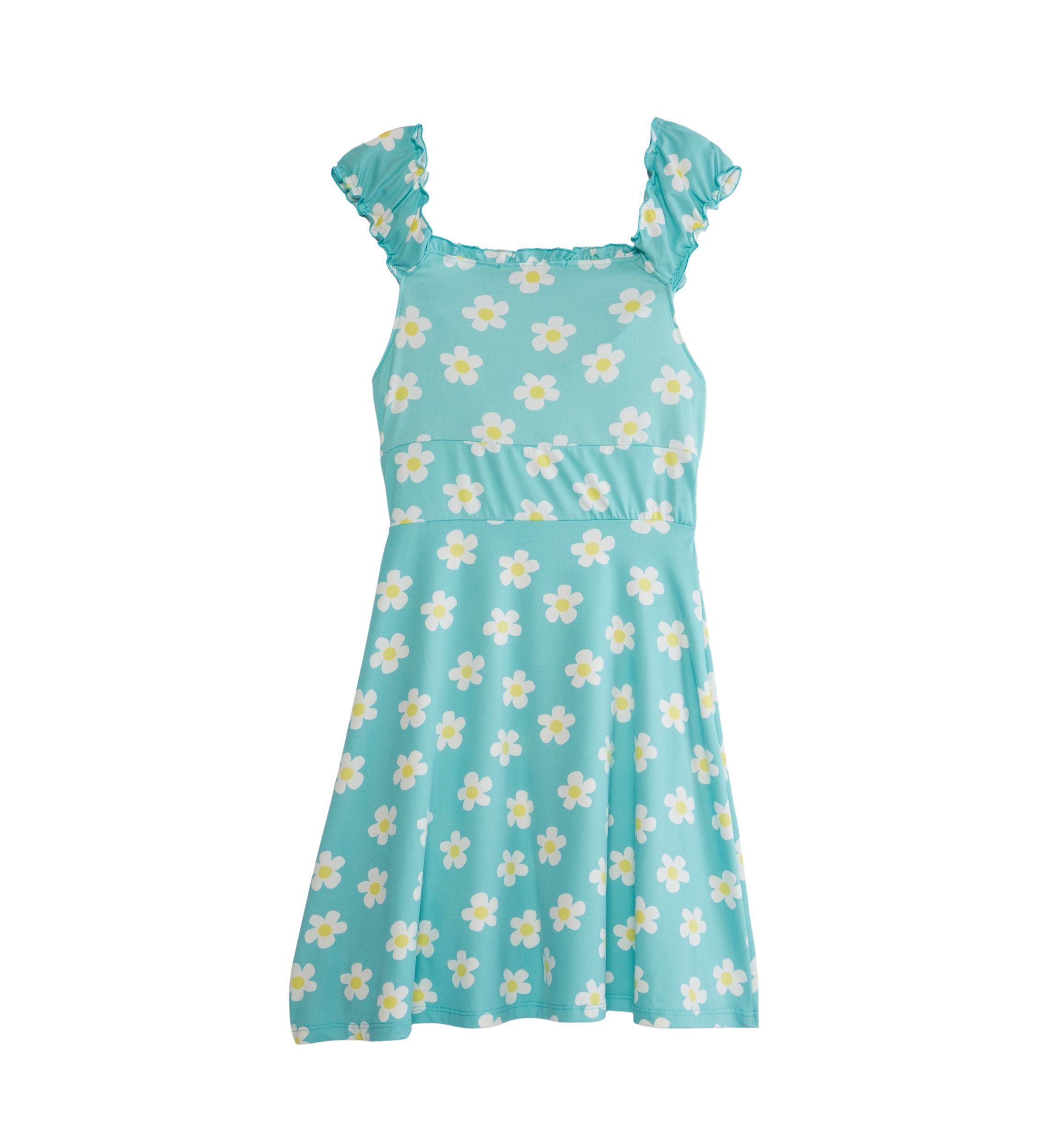 Juniors Cap Sleeve Plaid Tie Front Dress