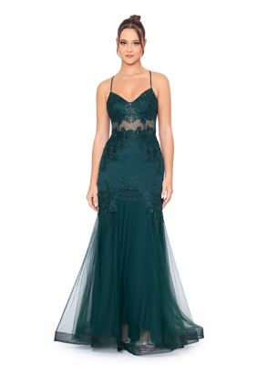 Women's Sweetheart Neck Embellished Lace Mermaid Gown
