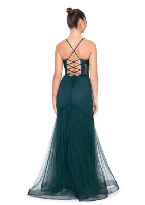 Women's Sweetheart Neck Embellished Lace Mermaid Gown