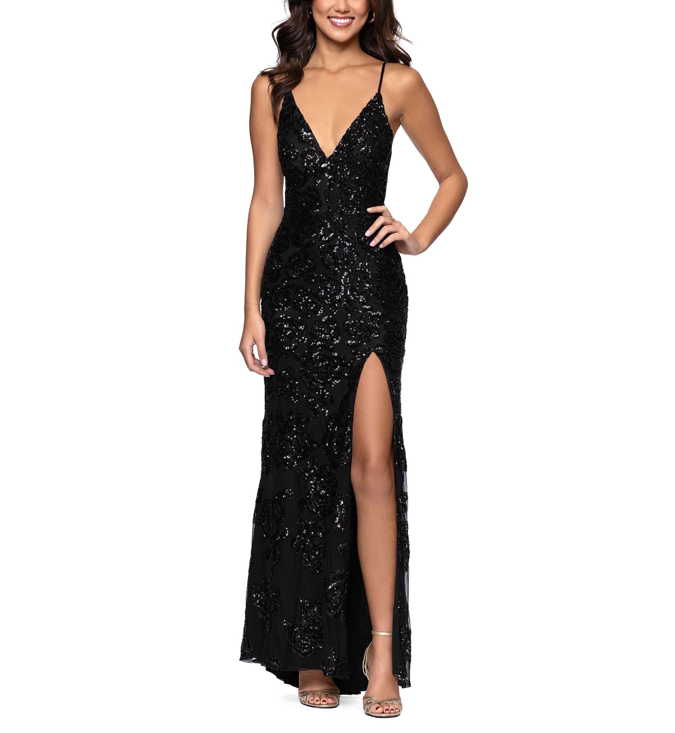 strapless open back dress Abel & Lula Girls Belted Velvet Sparkle Holiday Party Dress
