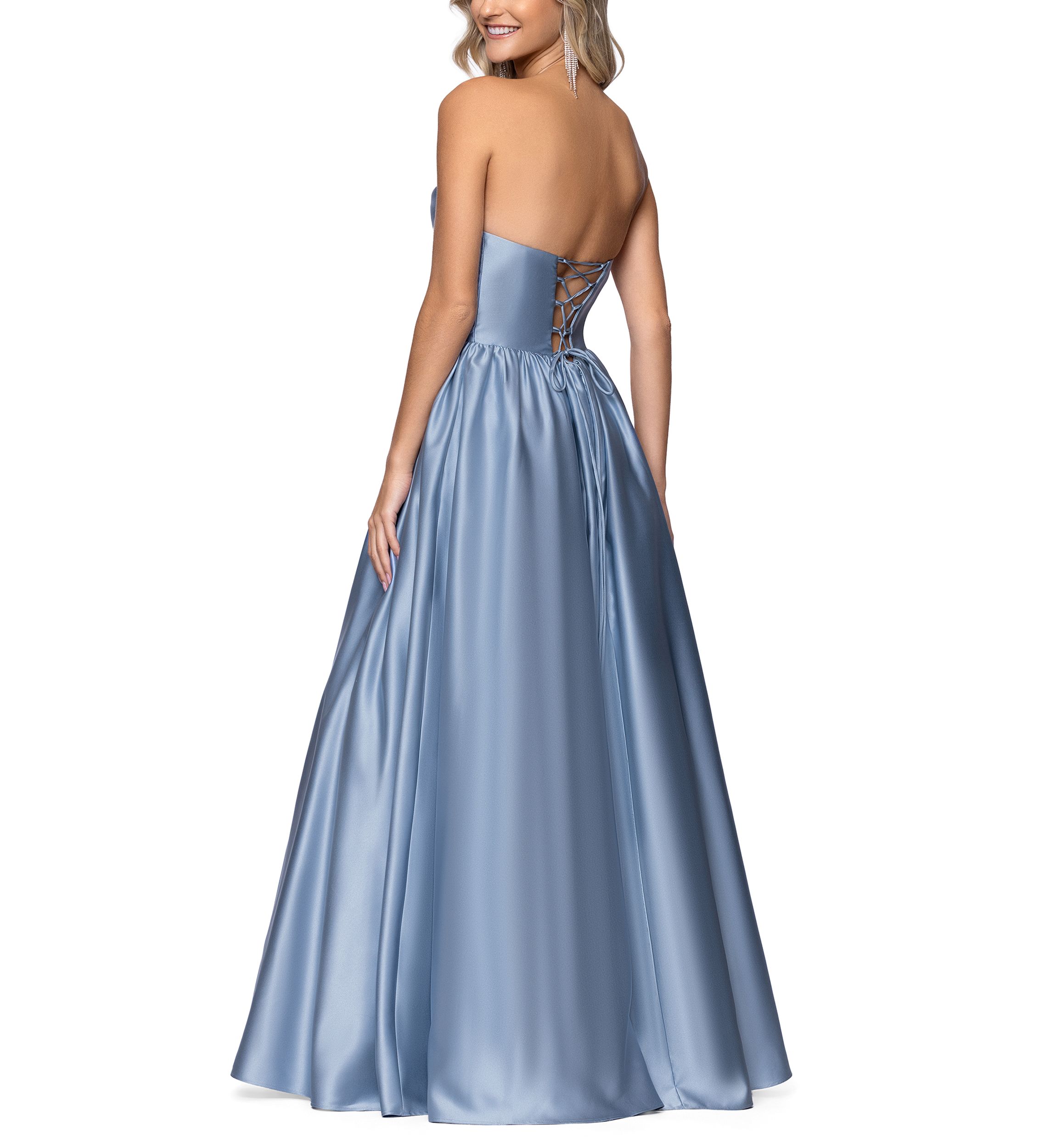 blondie nights homecoming dresses Lace-Up Long Corset Prom Dress with Glitter Teal / 0