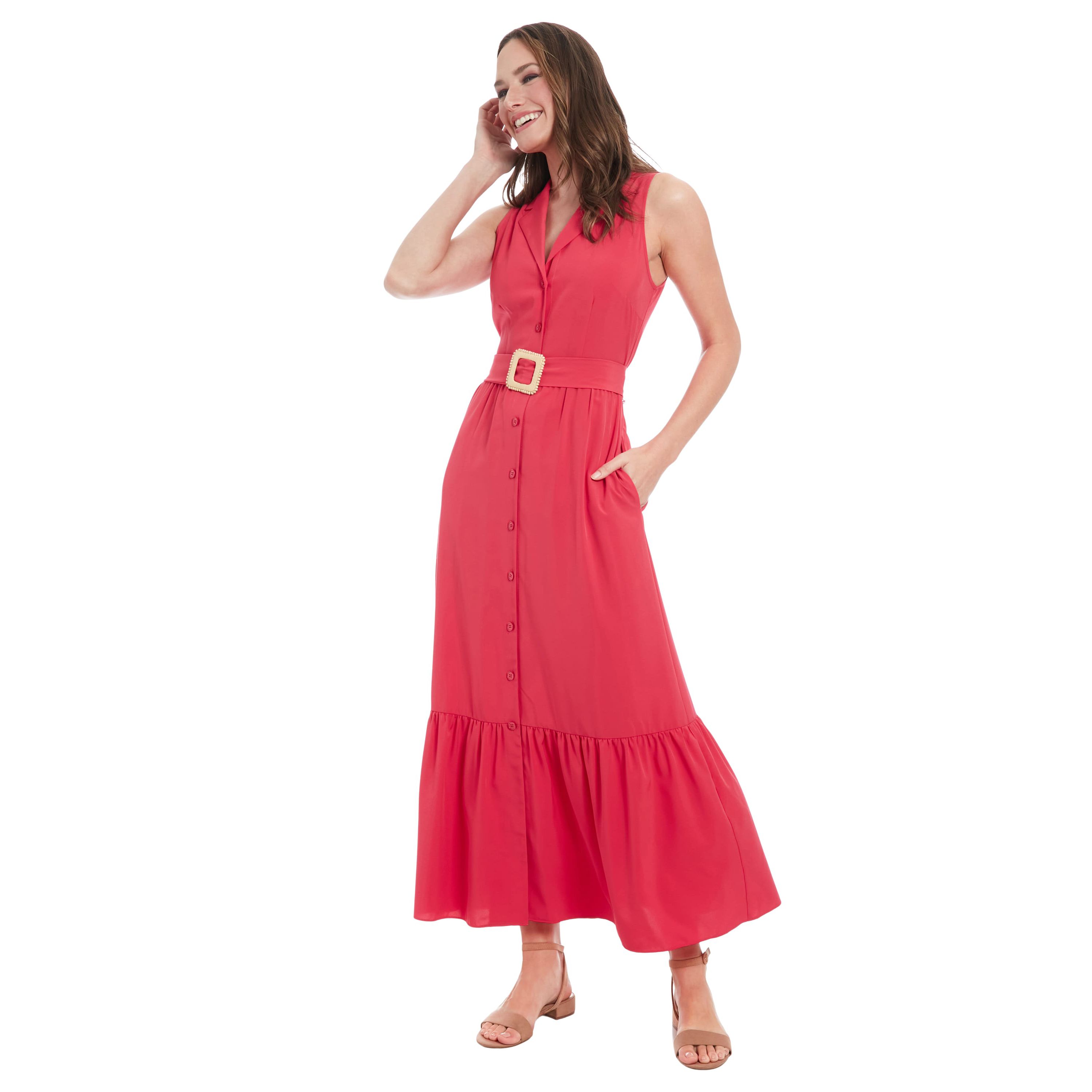 Sleeveless Maxi Shirtdress