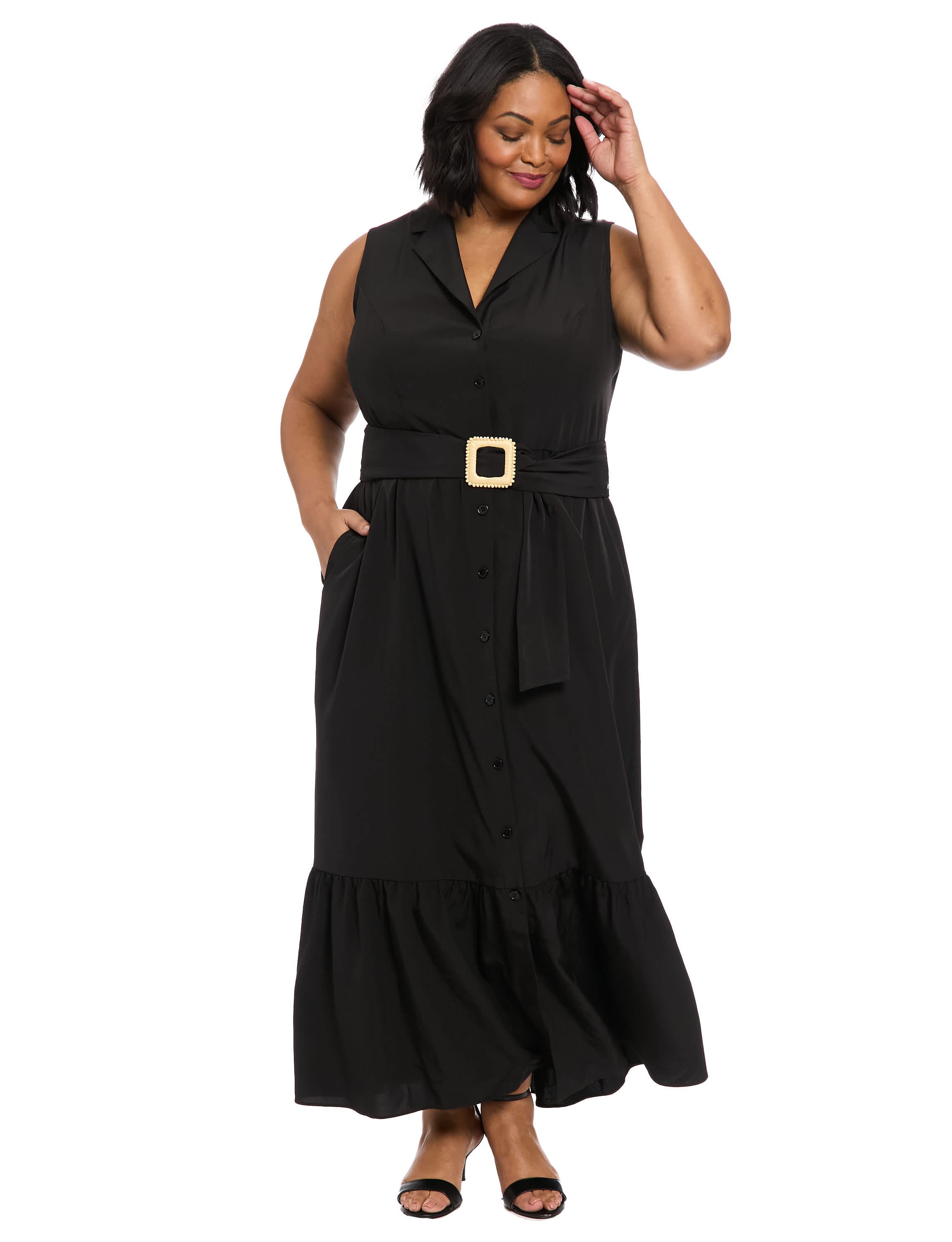 SLEEVELESS MAXI SHIRTDRESS