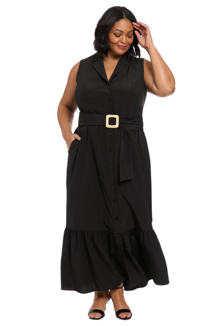 SLEEVELESS MAXI SHIRTDRESS