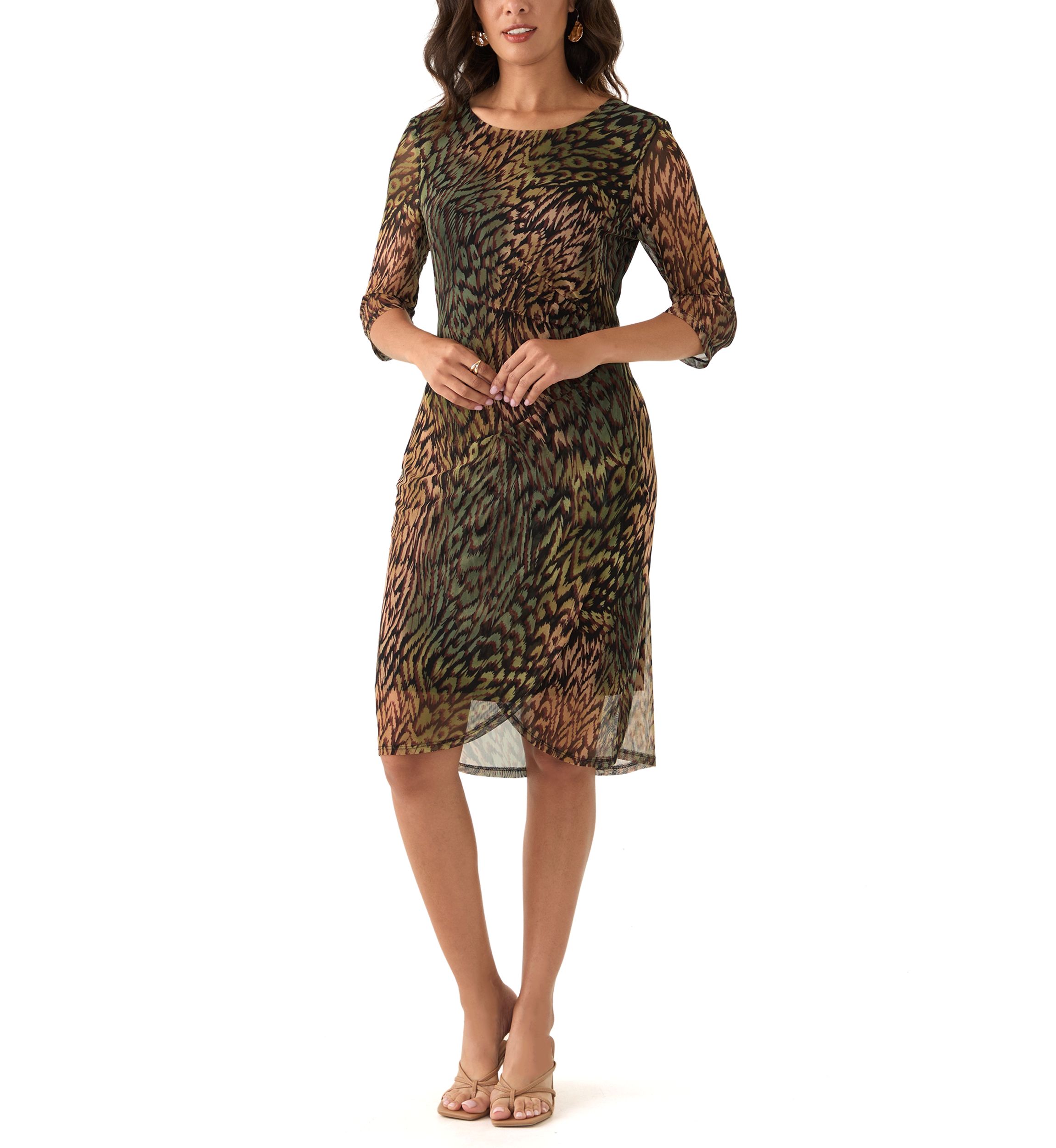 Womens Animal Print Sheath Dress