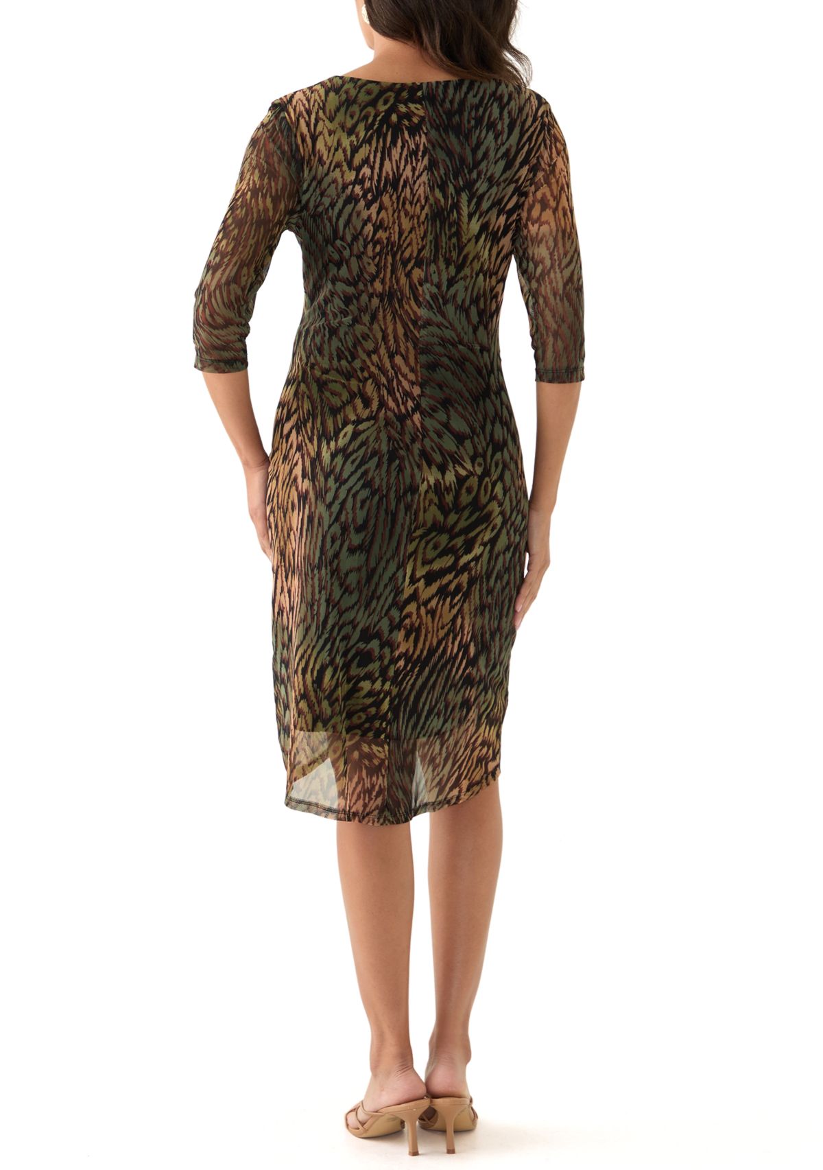 Womens Animal Print Sheath Dress