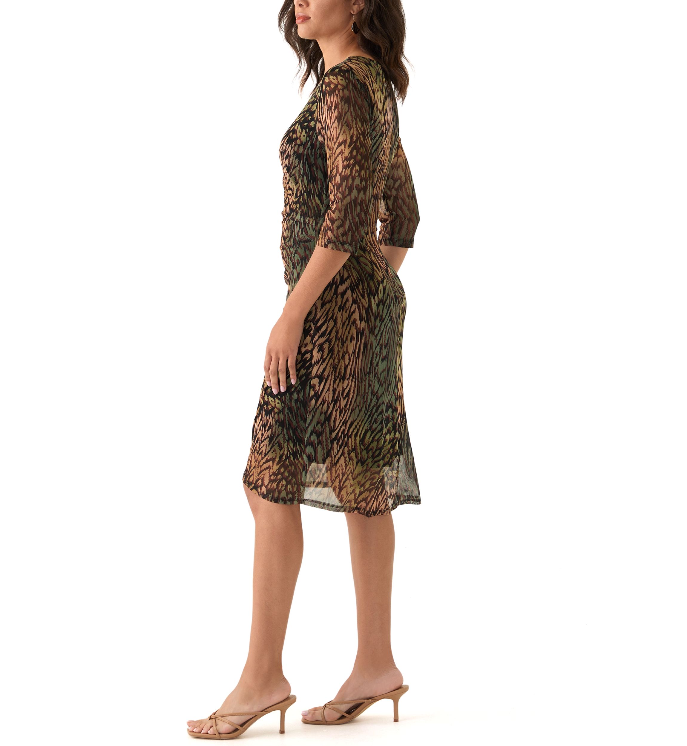 Womens Animal Print Sheath Dress