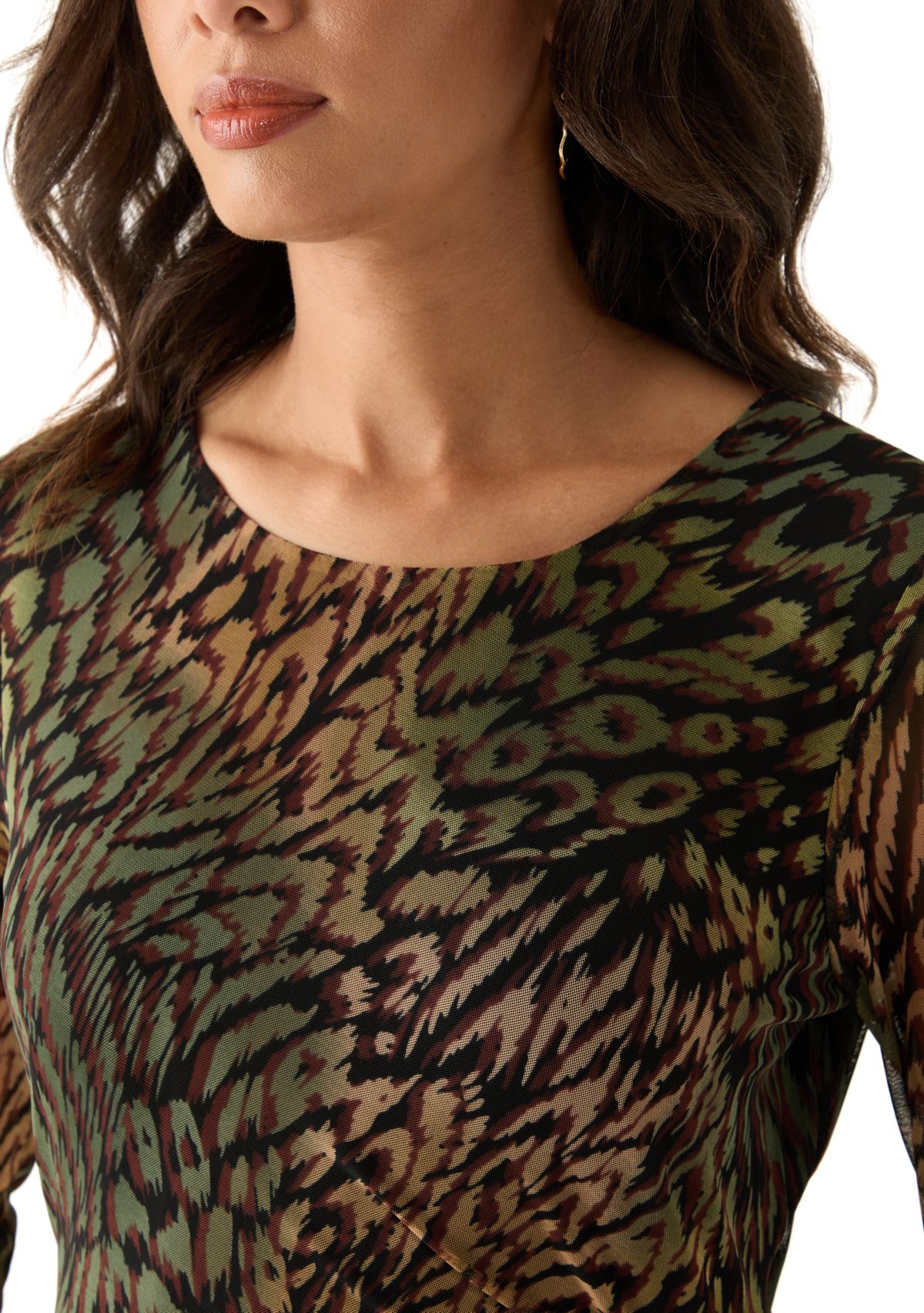 Womens Animal Print Sheath Dress