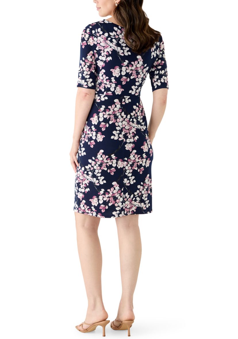 short sleeve shift dresses for women Zip Up Short Sleeve Shift Dress Very Berry