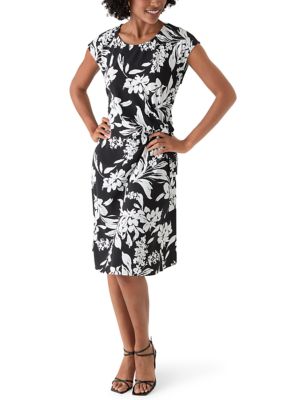 Connected Apparel Women's Short Sleeve Printed Airflow Shift Dress