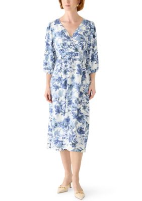 Connected Apparel Women's Short Sleeve Printed Airflow A-Line Dress