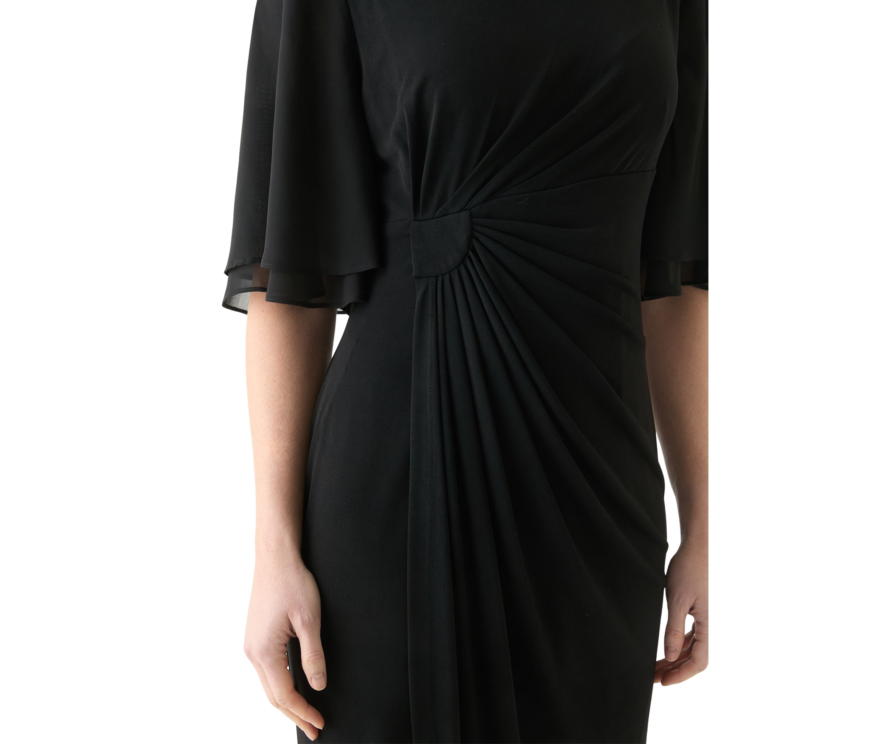 Womens Short Sleeve Crew Neck Solid Sheath Dress