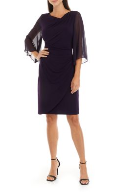 Connected Womens 3 4 Sleeve Belted Jacket Dress Gray Size 6 main image 0