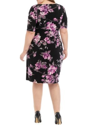 Jessica Howard Womens Plus Crewneck 2 PC Two Piece Dress 