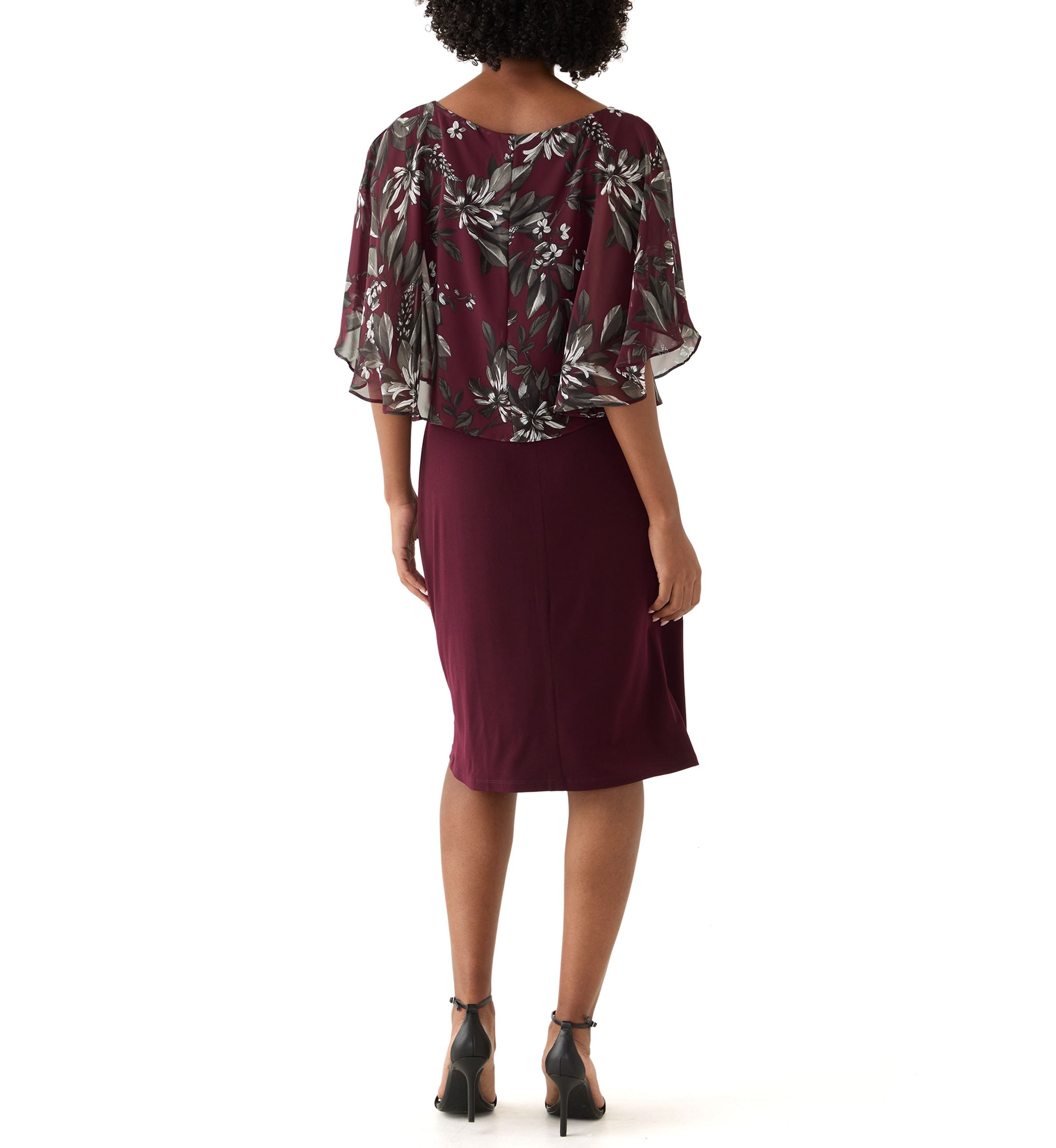 long sleeve satin dress Kristyn Long Sleeve Midi Dress - Red