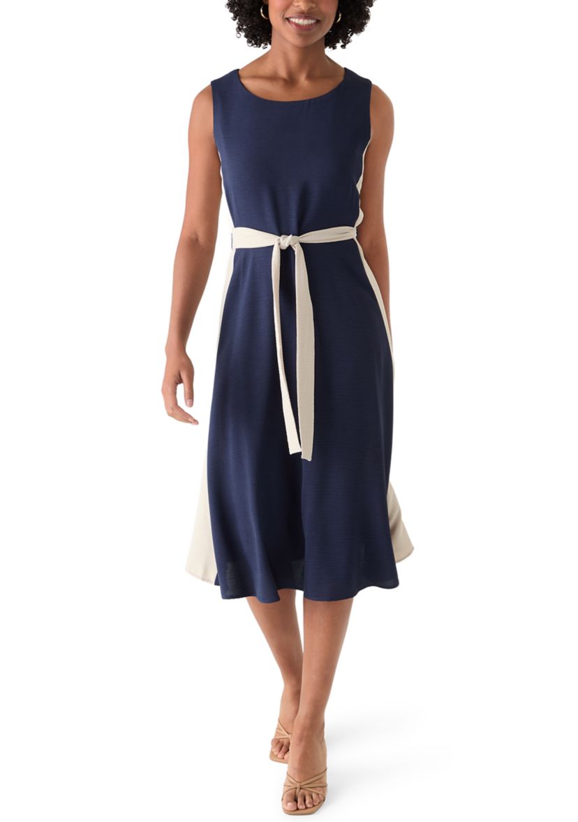 simple a line wedding dress with sleeves A-Line Dress – Stylish Lapel Design for Summer Outings – Maya & Mina main image 1