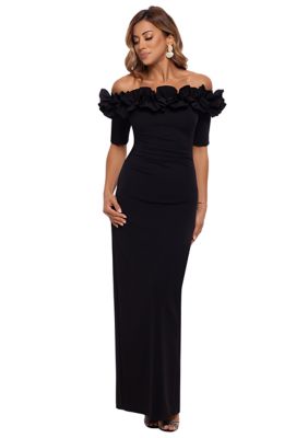 Women's Ruffle Off-the-Shoulder Gown