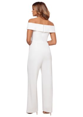 Women's Off The Shoulder Scuba Crepe Jumpsuit