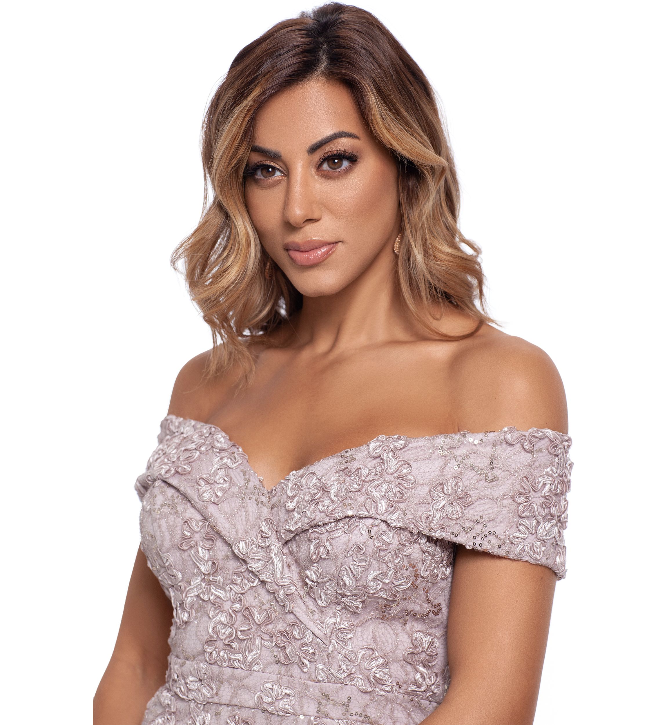 Womens Off the Shoulder Long Lace Dress