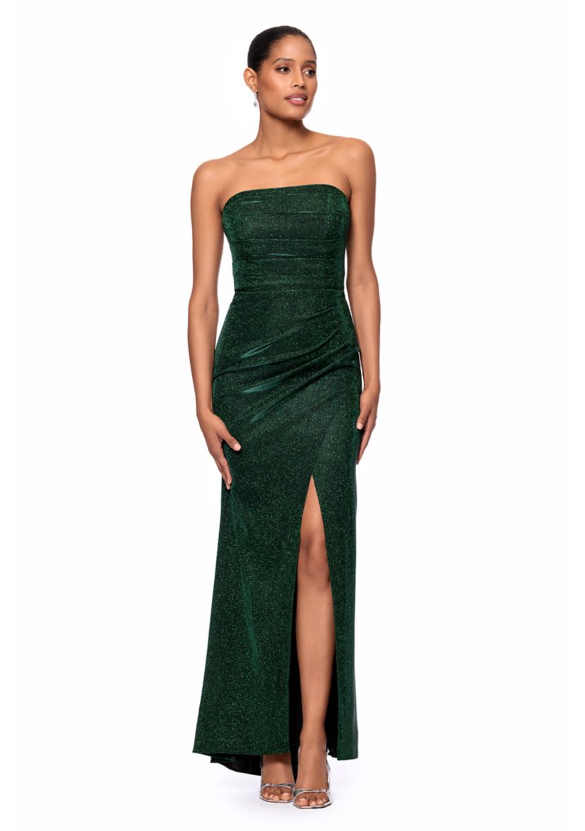 Womens Sleeveless Sequin Gown