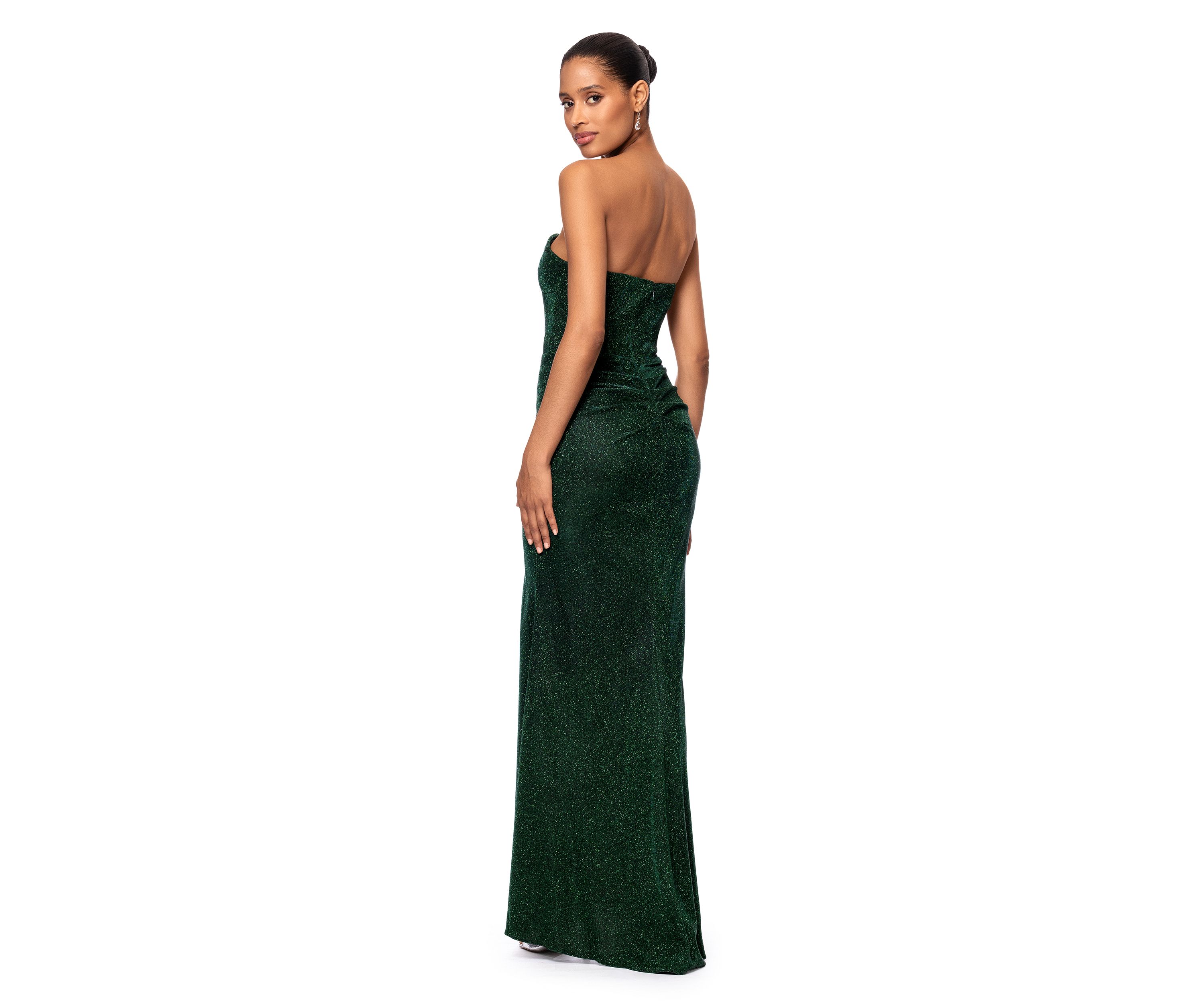 Womens Sleeveless Sequin Gown