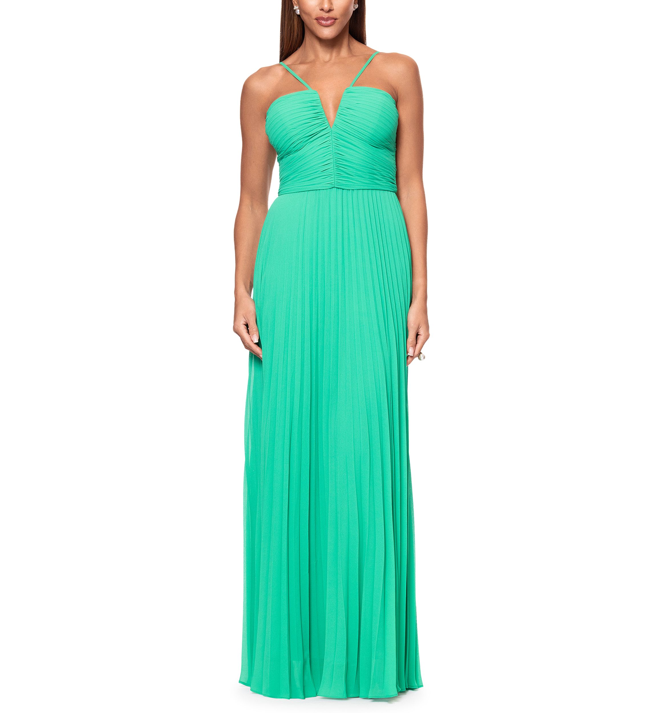 open lace back dress Xscape Evenings 