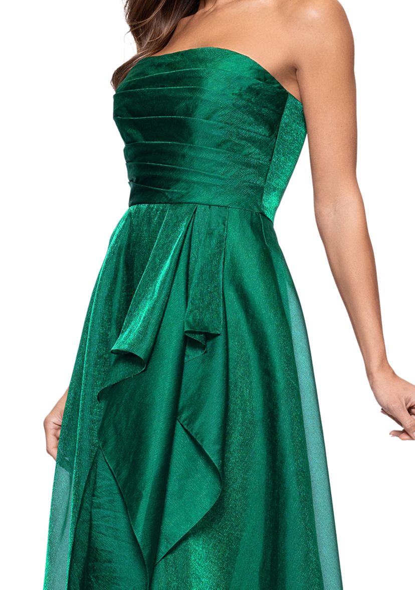 Womens Strapless Solid Ballgown 