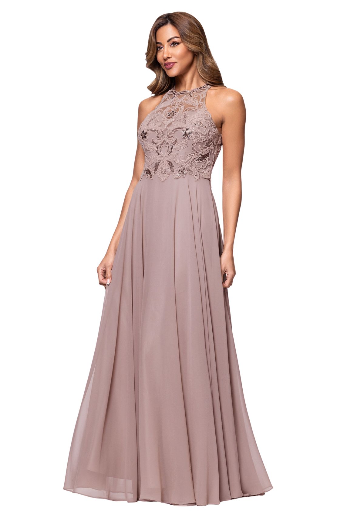 Womens Embellished Gown