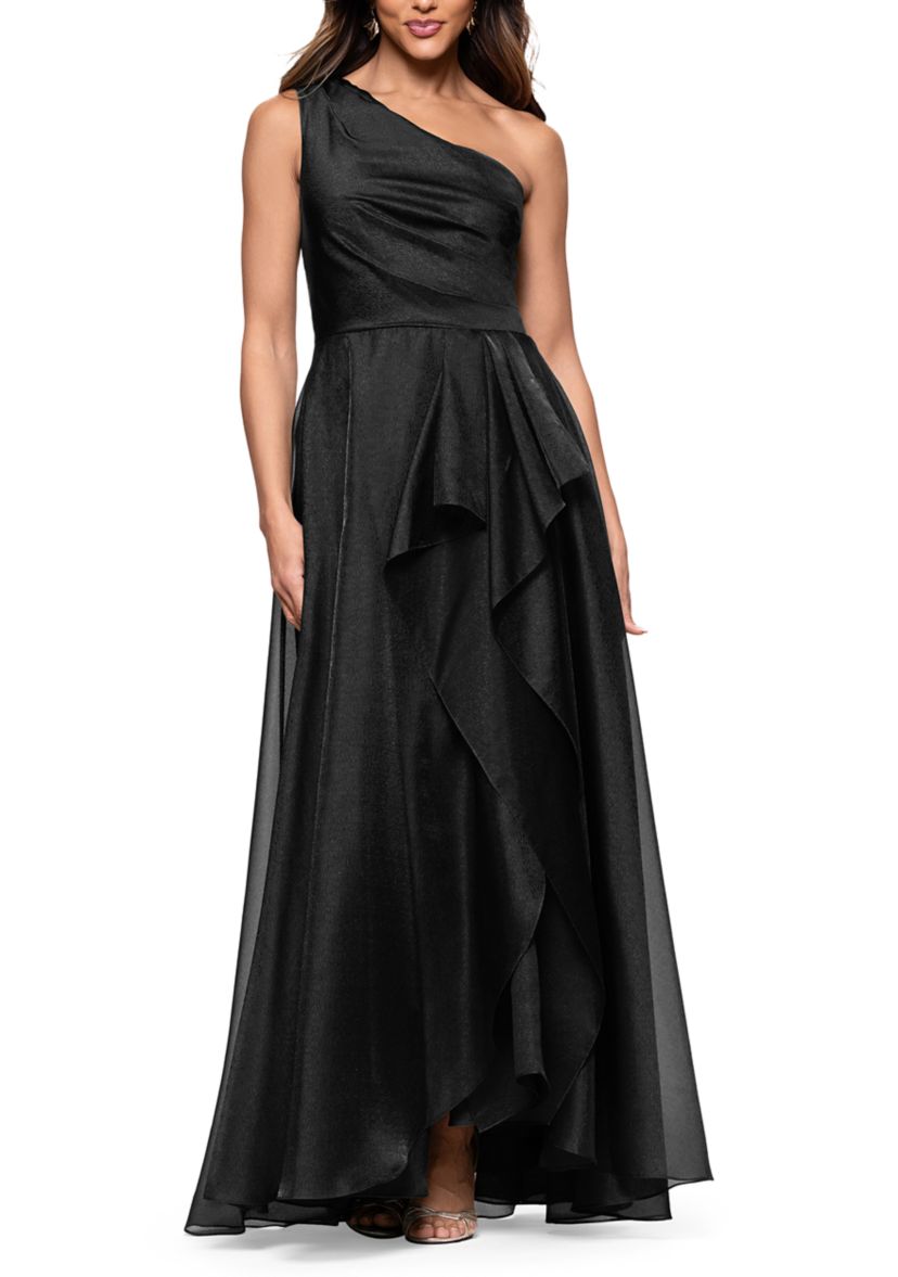 Xscape Women's Asymmetrical Ruffle Gown | Belk