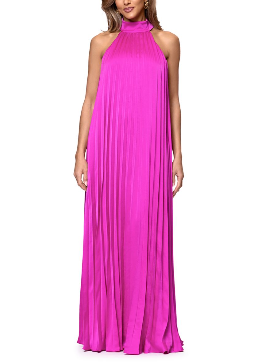 xscape formal dresses Sienna Printed Satin Tie Neck Dress Fully Lined Closure The Shoulder Xscape Formal Dresses