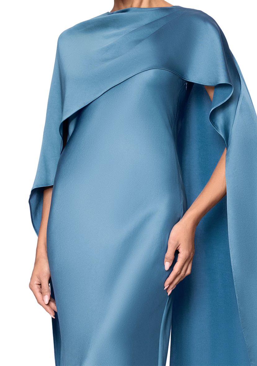 short sleeve cape dress Women's LARA Beaded Short Dress with Cape Sleeves