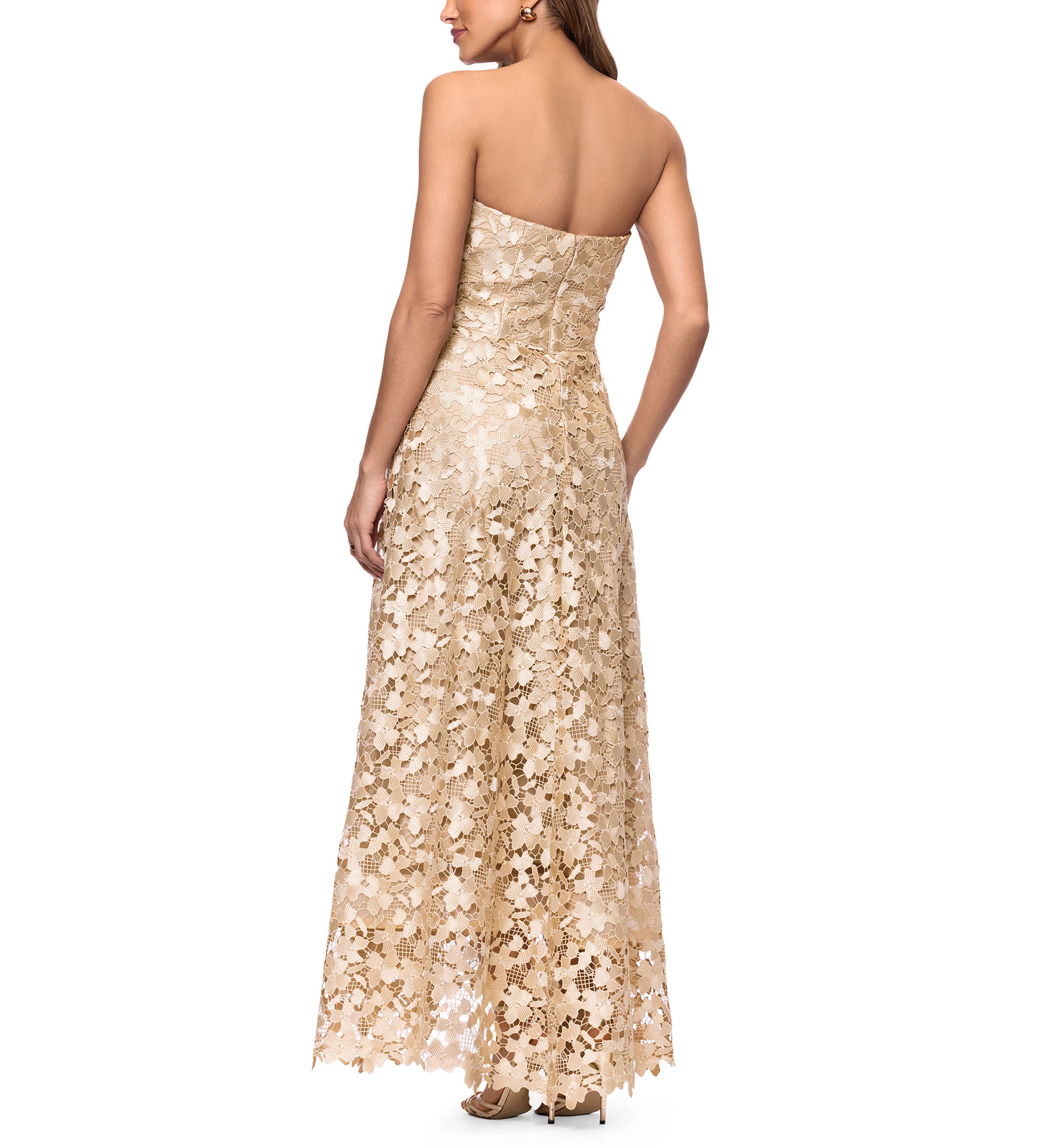 belk gold dresses R & M Richards Long Sequin Dress