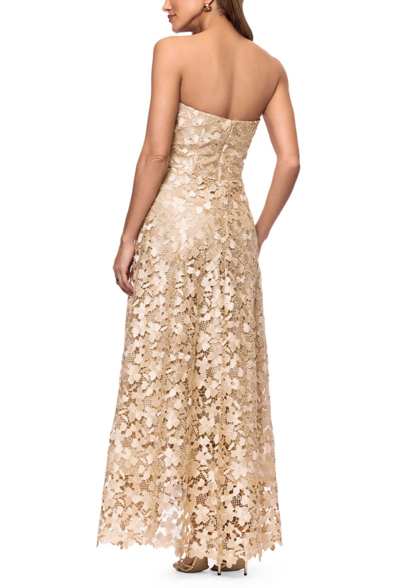 sherri hill gold corset dress Dahlia Champagne Strapless Maxi Dress main image 0