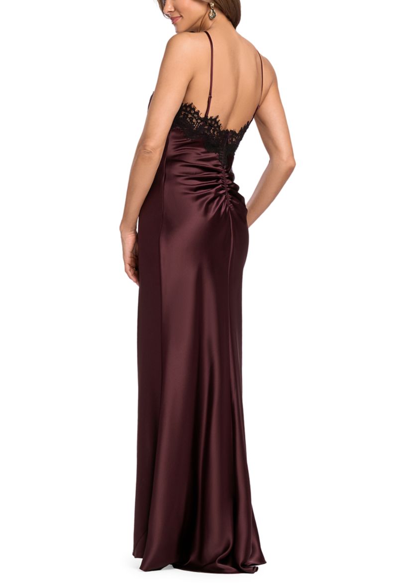 satin halter neck backless slip dress Xscape Women's Sleeveless Lace wash separately a few