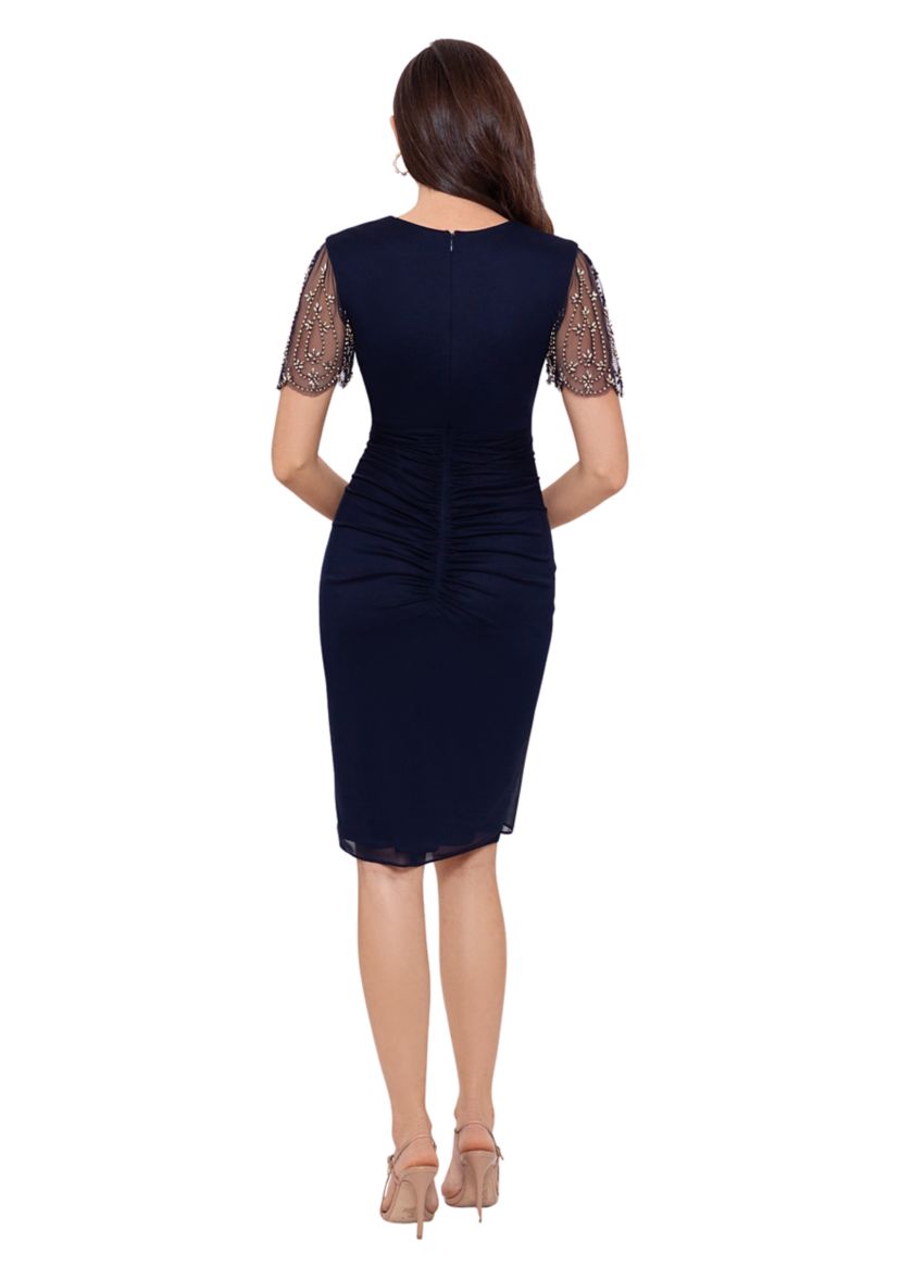 Womens Ruched Sheath Dress