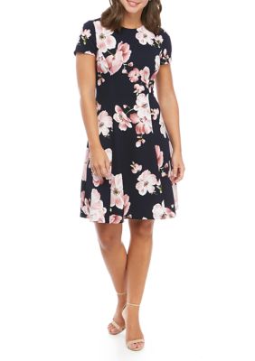 Jessica Howard Women's Short Sleeve Fit and Flare Floral Dress | belk