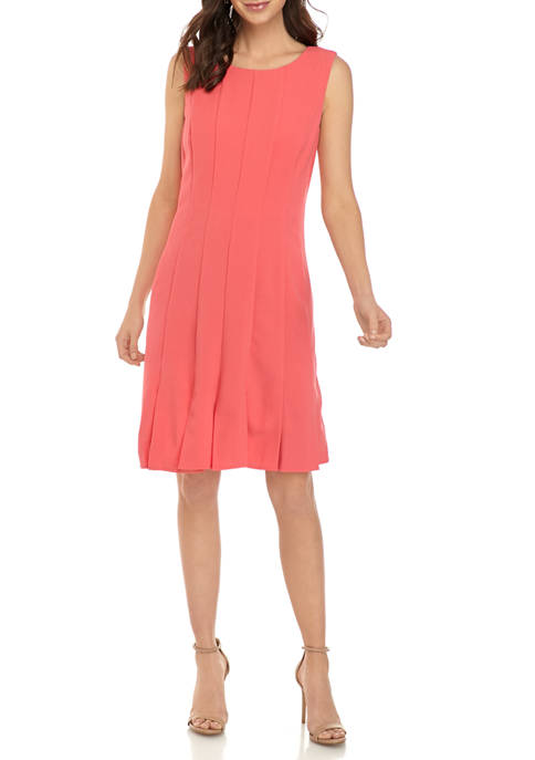 Womens Sleeveless Fit and Flare Dress