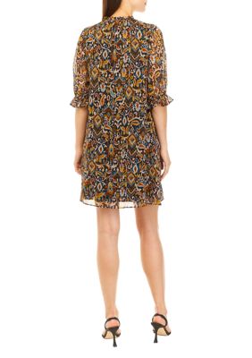 Women's Printed Chiffon Shift Dress