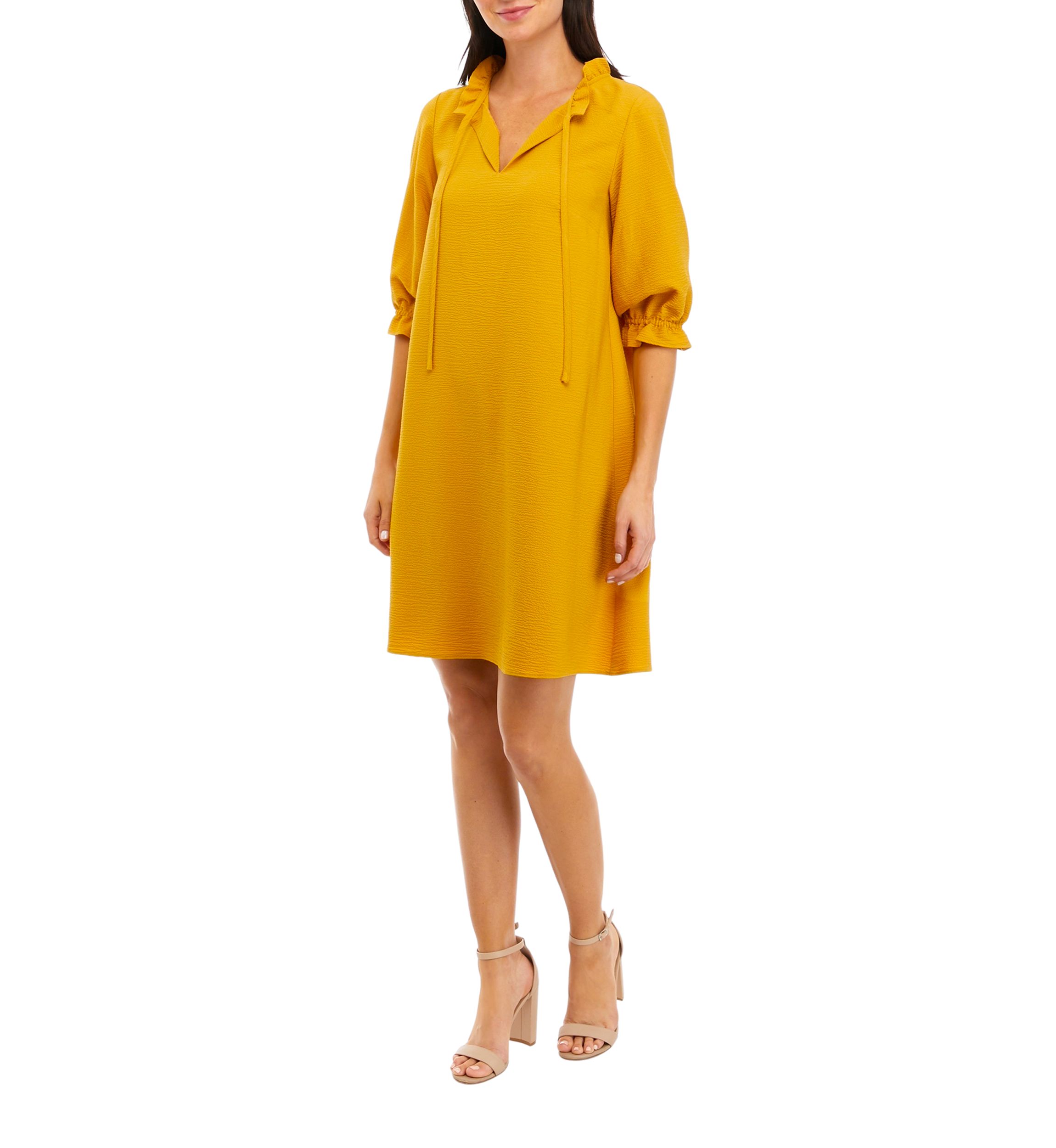 Womens Solid Shift Dress