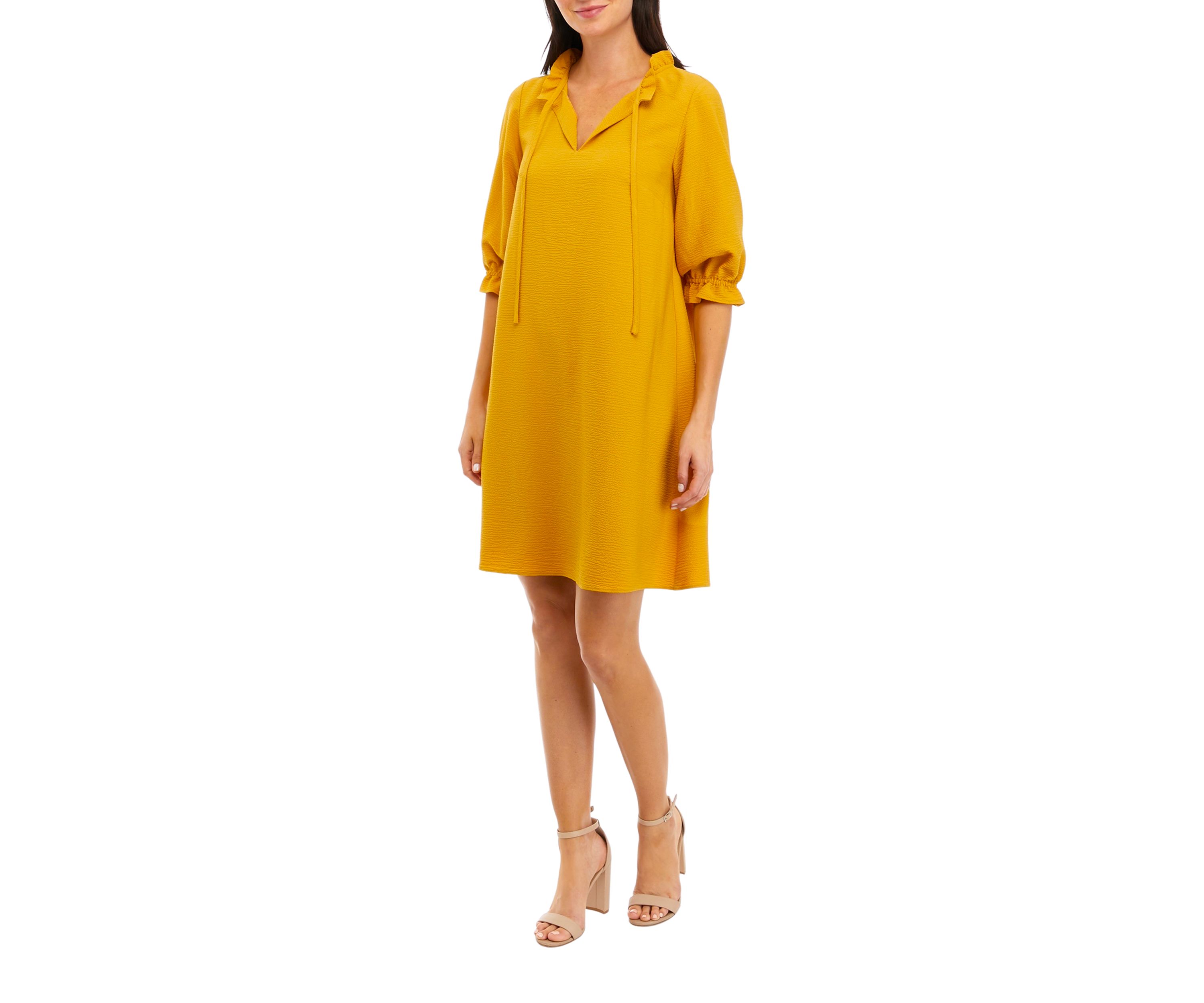 Womens Solid Shift Dress