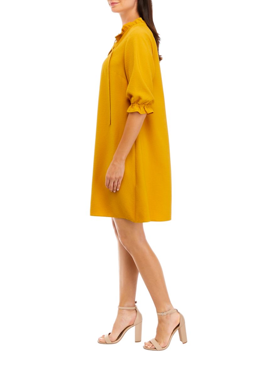 Womens Solid Shift Dress