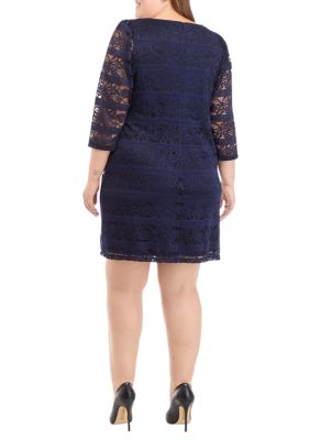 Agnes Orinda Women's Plus Size Cocktail Party Lace Bodycon Bell