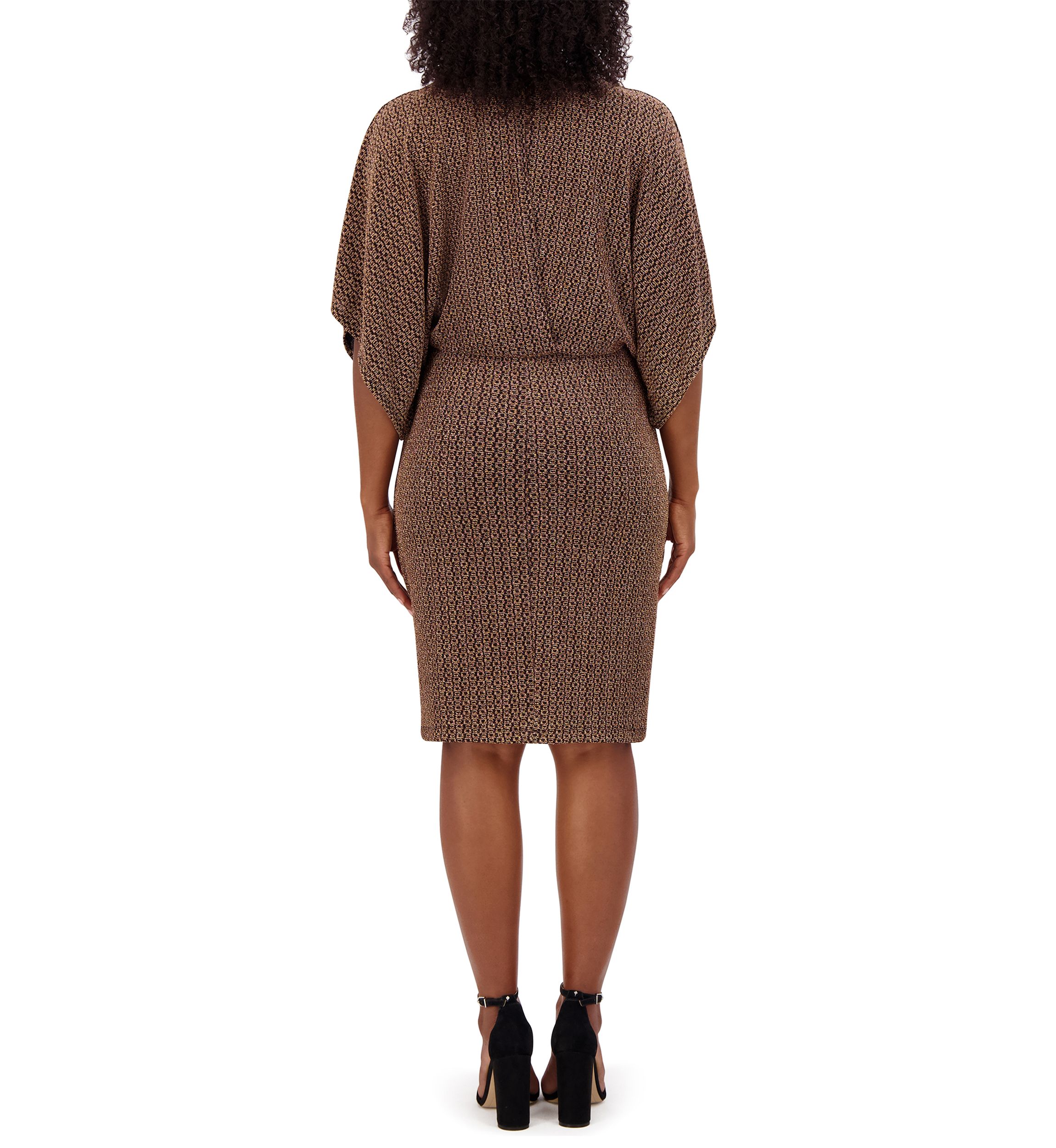 Womens Printed Fit and Flare Dress