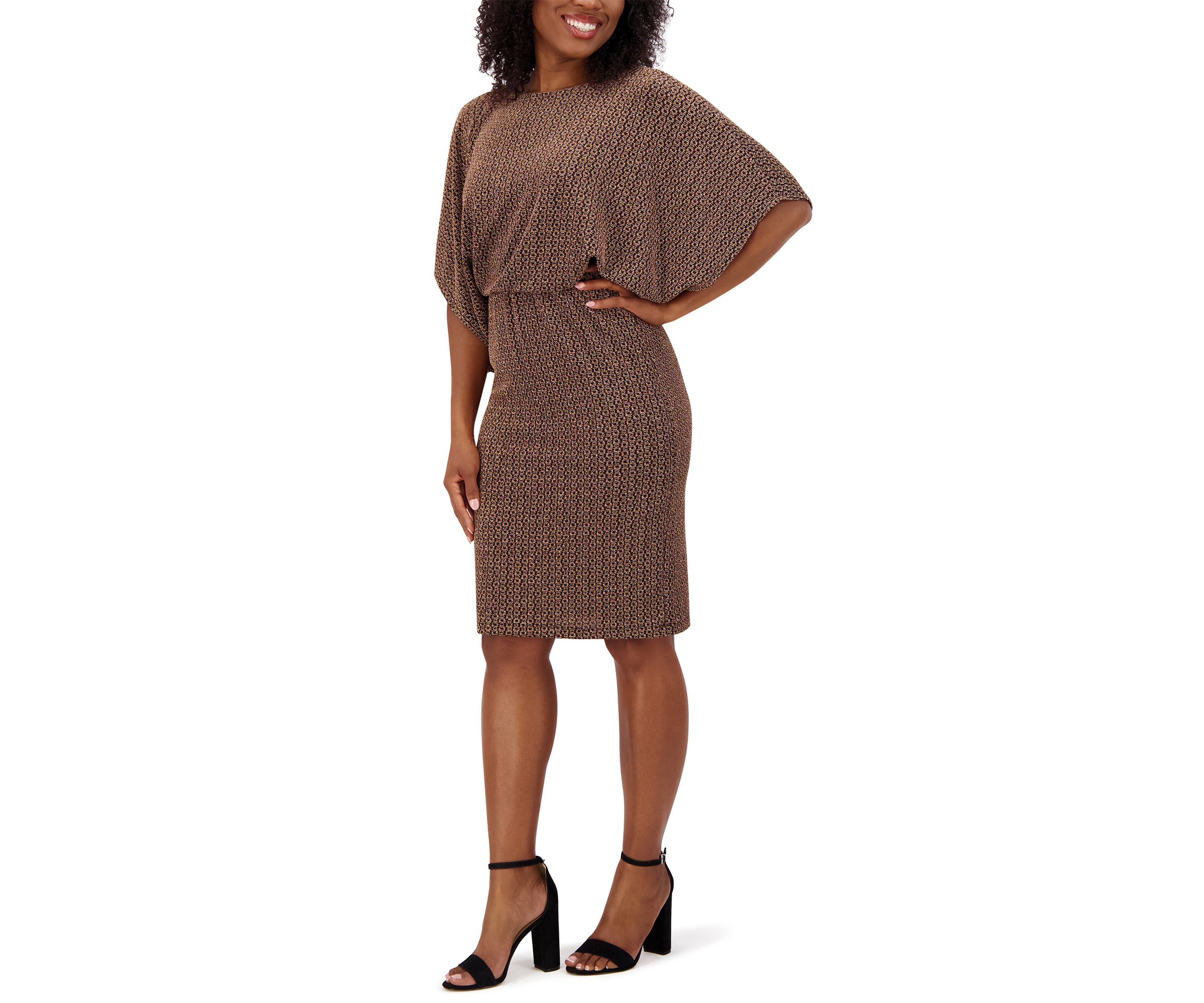 Womens Printed Fit and Flare Dress