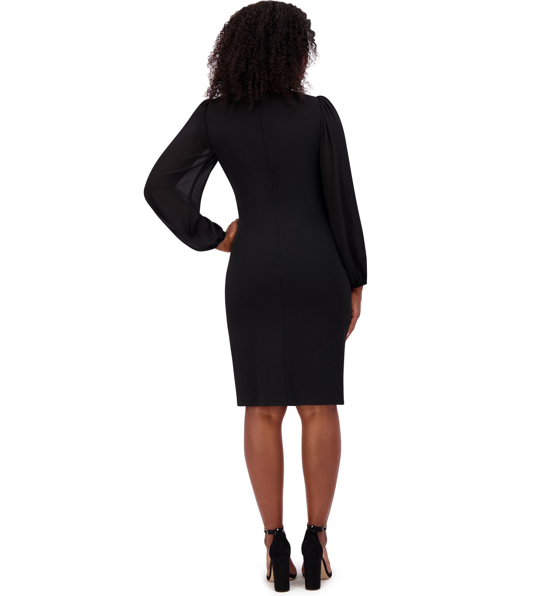 Womens Long Solid Sheath Dress