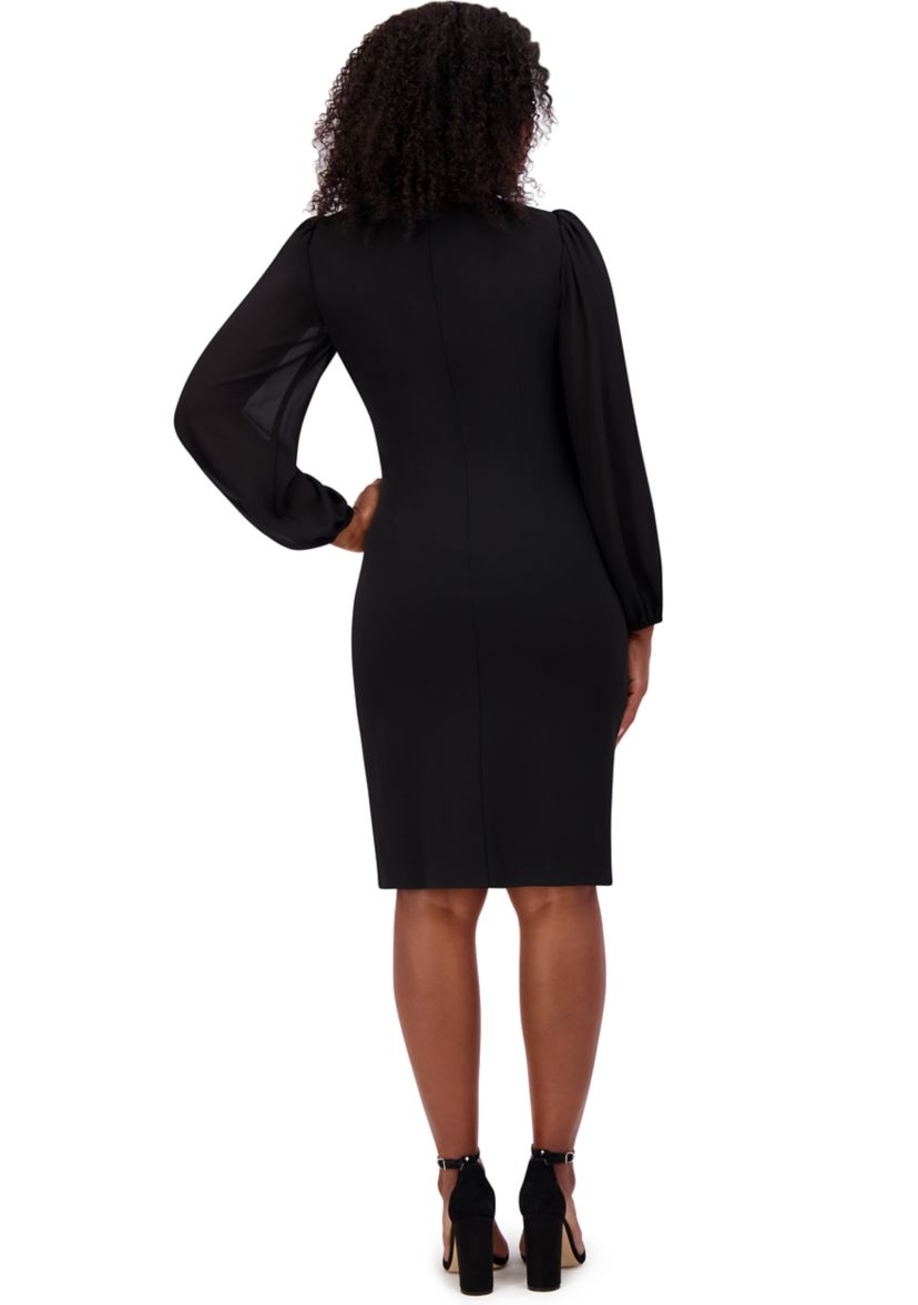 Womens Long Solid Sheath Dress