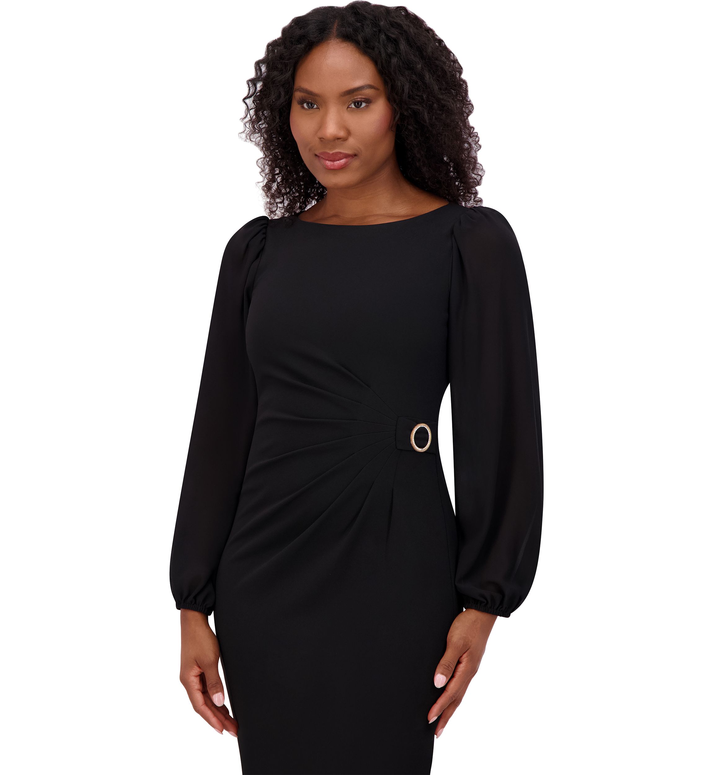 Womens Long Solid Sheath Dress